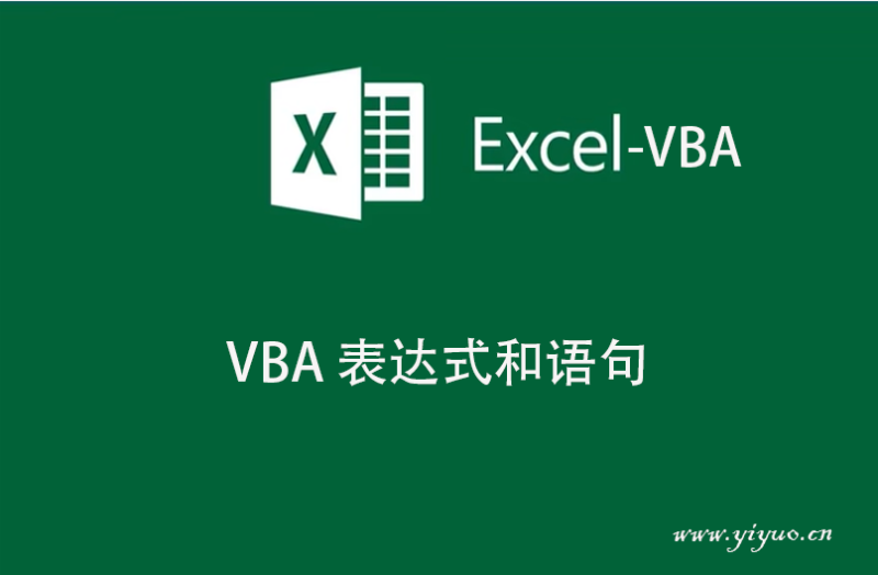 VBA 表达式和语句-一鱼