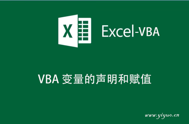 VBA 变量的声明和赋值-一鱼
