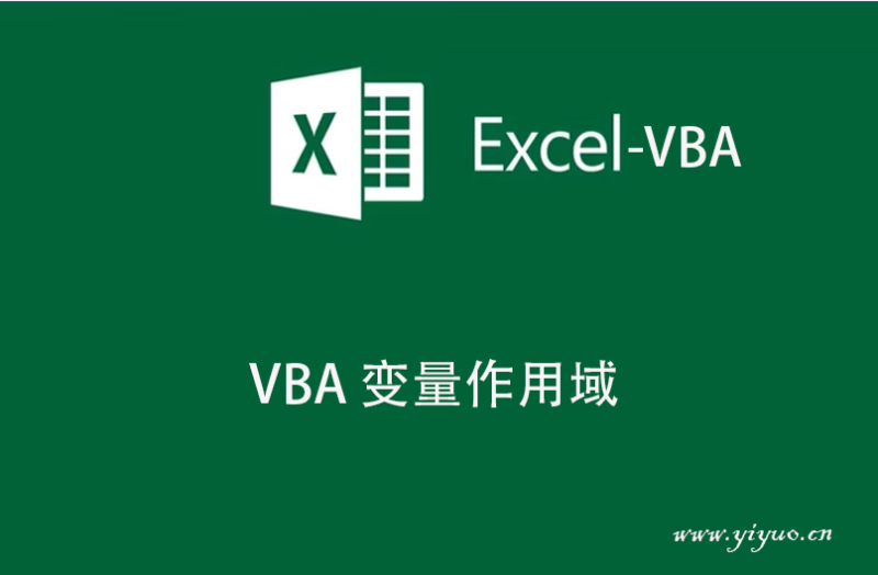 VBA 变量作用域-一鱼